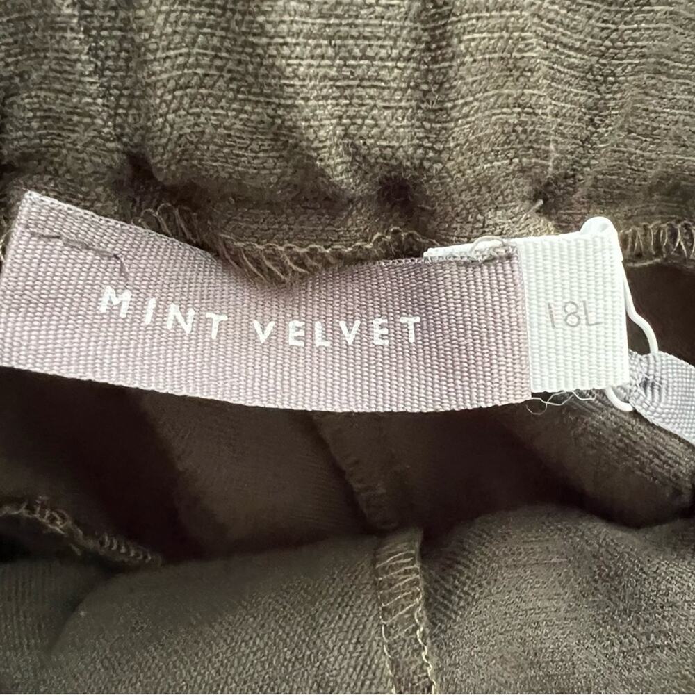Mint Velvet Khaki Utility Jogger Trousers In Panama Women Size 14 Long - Picture 9 of 14